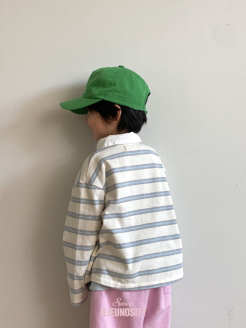 Jejeunosity - Korean Children Fashion - #kidsstore - Blue Collar Tee - 12
