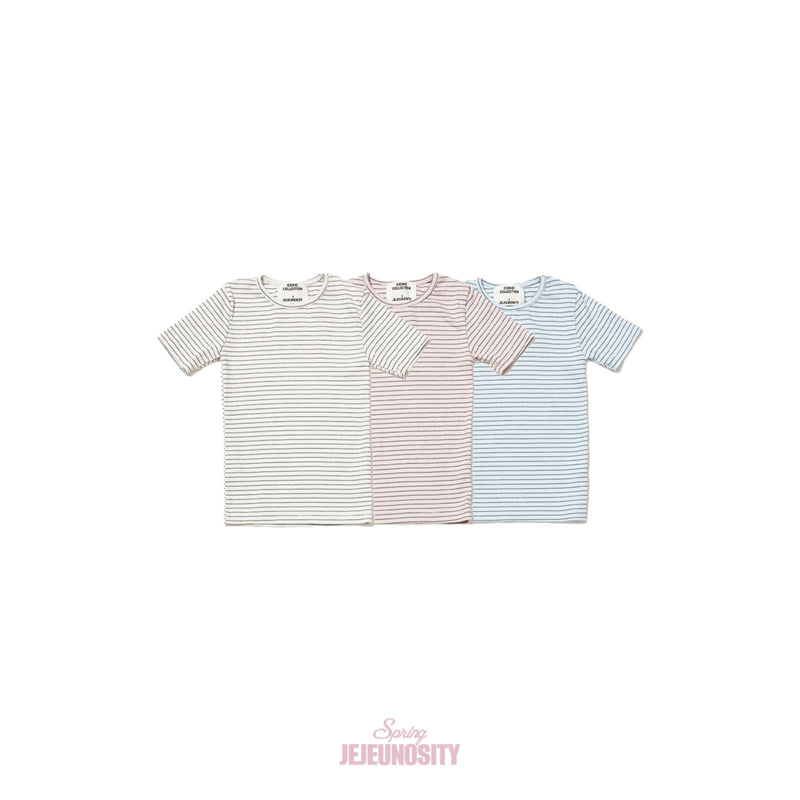 Jejeunosity - Korean Children Fashion - #kidzfashiontrend - Line Sweet Tee