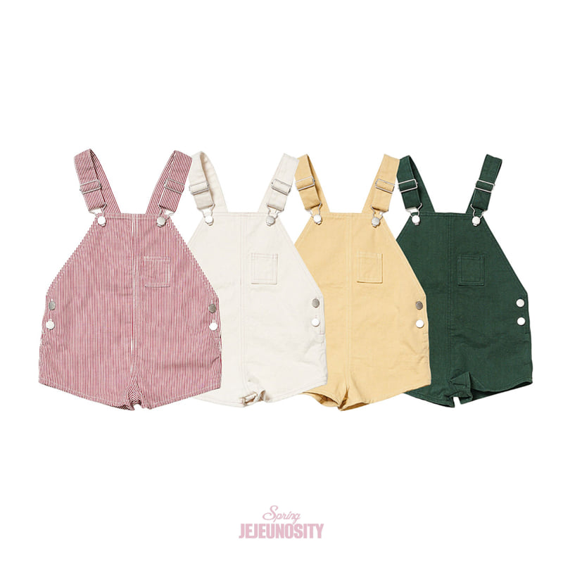 Jejeunosity - Korean Children Fashion - #kidzfashiontrend - Cotton Berry Short Overalls
