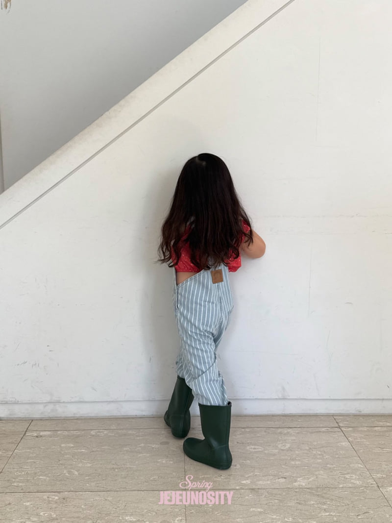 Jejeunosity - Korean Children Fashion - #littlefashionista - Berry Long Overalls (Junior) - 6