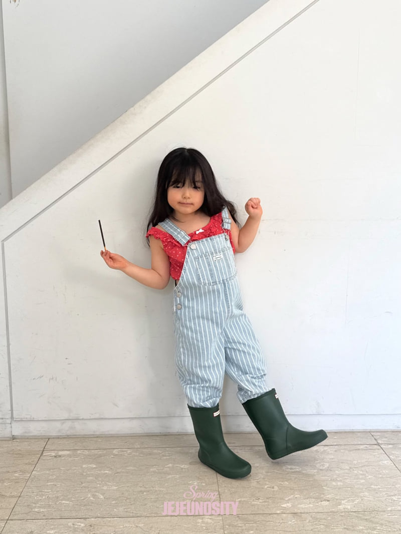 Jejeunosity - Korean Children Fashion - #minifashionista - Berry Long Overalls (Kids) - 9