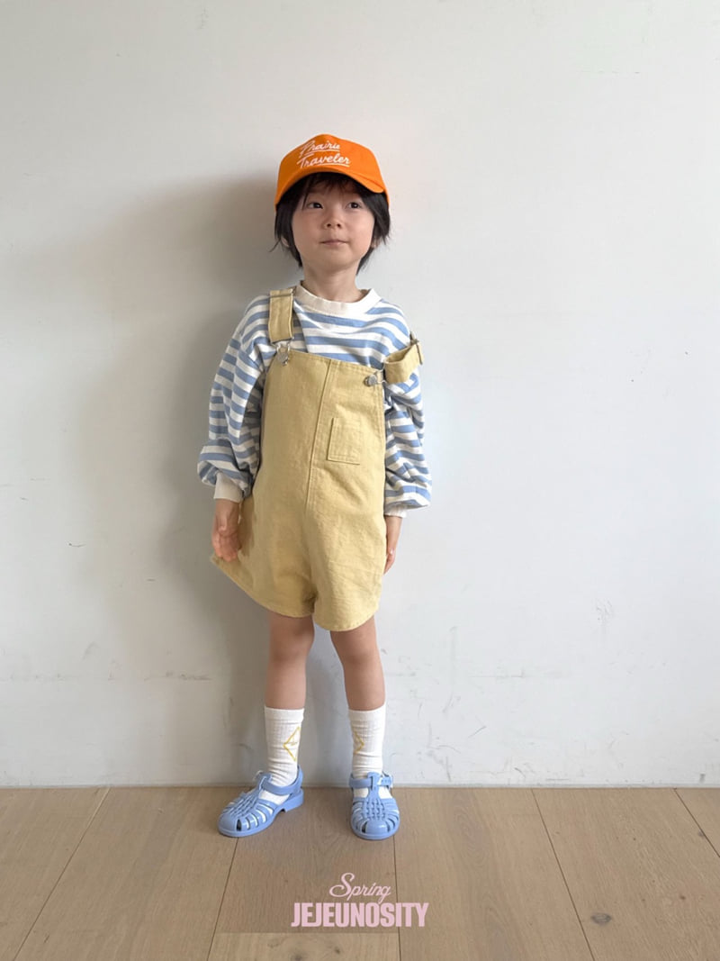 Jejeunosity - Korean Children Fashion - #prettylittlegirls - Cotton Berry Short Overalls - 6