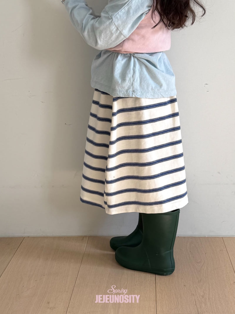Jejeunosity - Korean Children Fashion - #todddlerfashion - Blue Skirt - 10