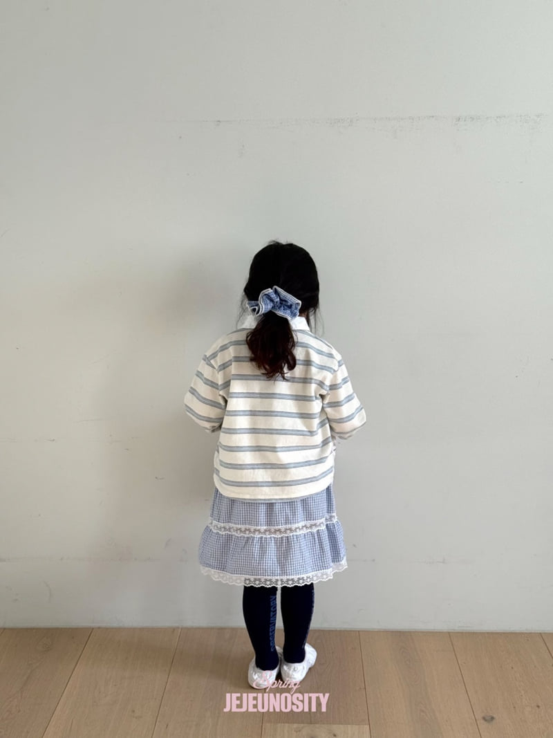Jejeunosity - Korean Children Fashion - #todddlerfashion - Blue Collar Tee - 4
