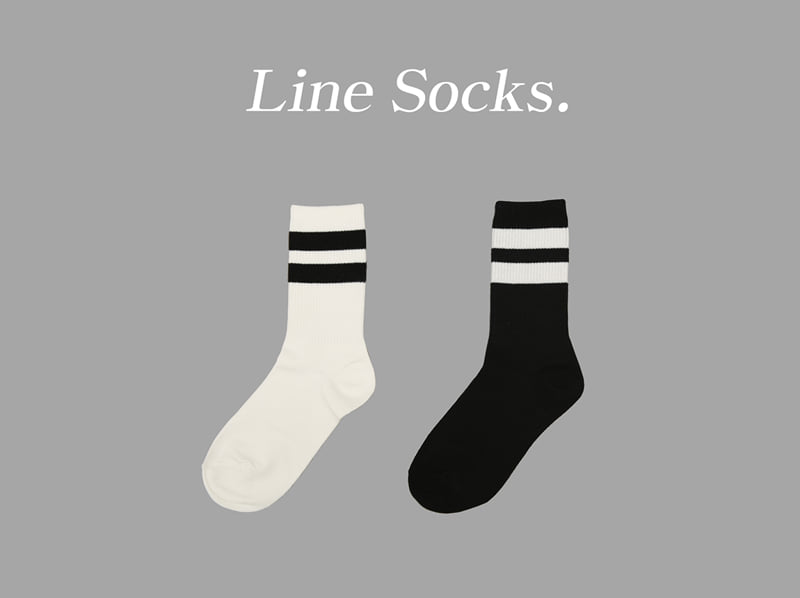 Jenny Basic - Korean Children Fashion - #kidsstore - Line Socks Set - 11