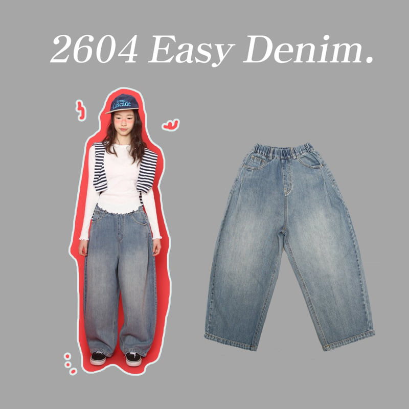 Jenny Basic - Korean Children Fashion - #magicofchildhood - 2604 Easy Denim Pants