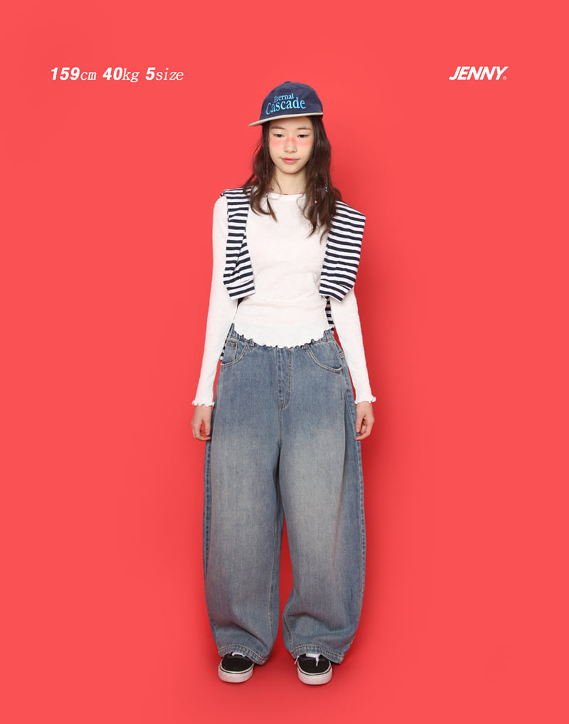 Jenny Basic - Korean Children Fashion - #minifashionista - 2604 Easy Denim Pants - 2
