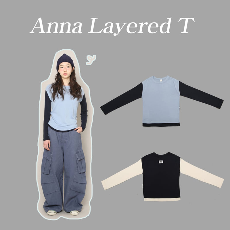 Jenny Basic - Korean Children Fashion - #minifashionista - Anna Layered Tee