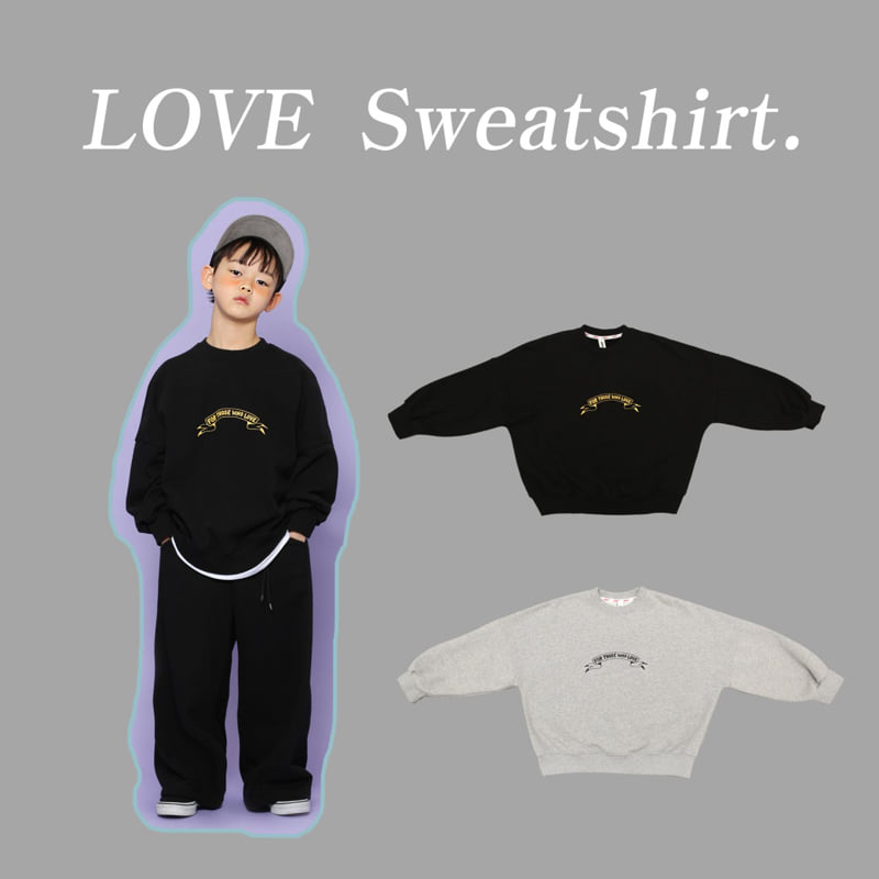 Jenny Basic - Korean Children Fashion - #prettylittlegirls - Love Sweatshirt