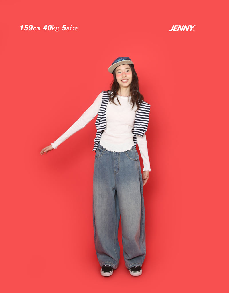 Jenny Basic - Korean Children Fashion - #prettylittlegirls - 2604 Easy Denim Pants - 3