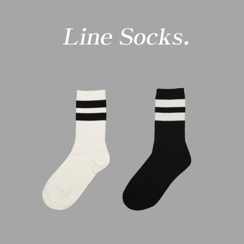 Jenny Basic - Korean Children Fashion - #prettylittlegirls - Line Socks Set
