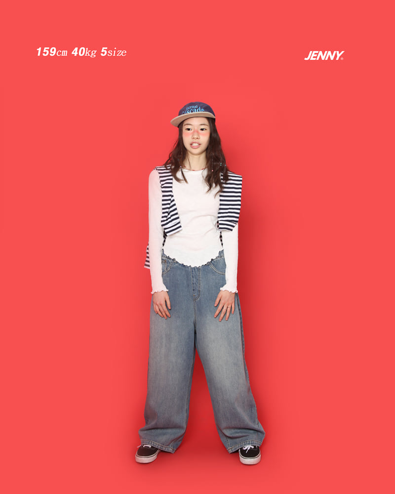 Jenny Basic - Korean Children Fashion - #prettylittlegirls - 2604 Easy Denim Pants - 4