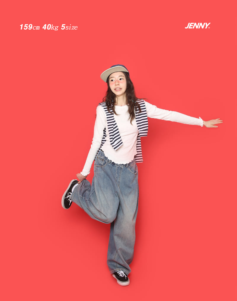 Jenny Basic - Korean Children Fashion - #toddlerclothing - 2604 Easy Denim Pants - 5