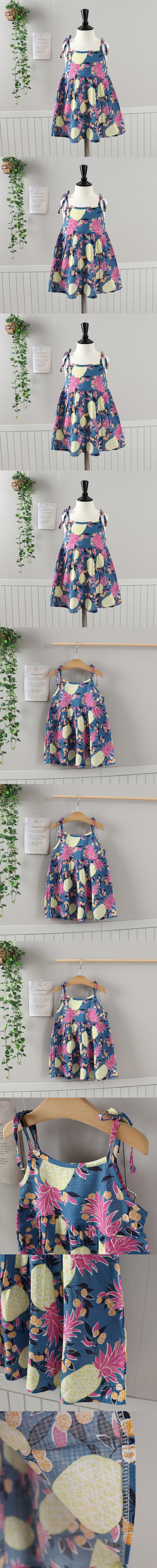 Jierang - Korean Children Fashion - #childrensboutique - Pineapple Strap One-piece