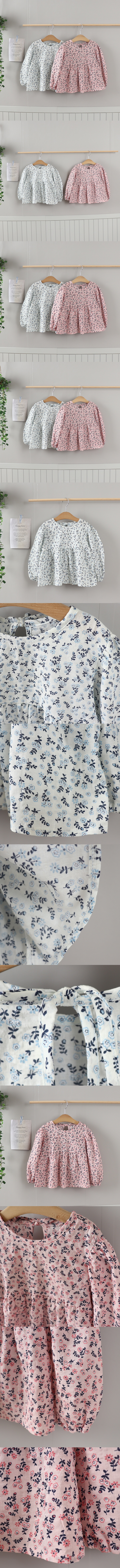 Jierang - Korean Children Fashion - #kidsshorts - Mini Floral Blouse