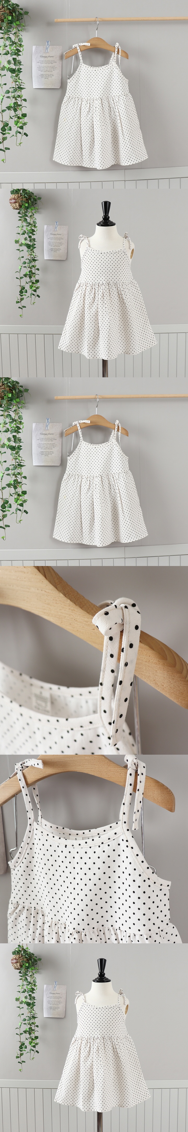 Jierang - Korean Children Fashion - #minifashionista - Dot Strap One-piece