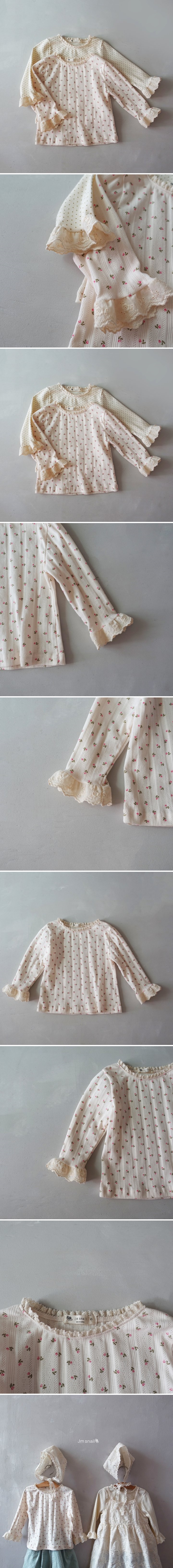 Jm Snail - Korean Children Fashion - #designkidswear - Liang Eyelet Tee
