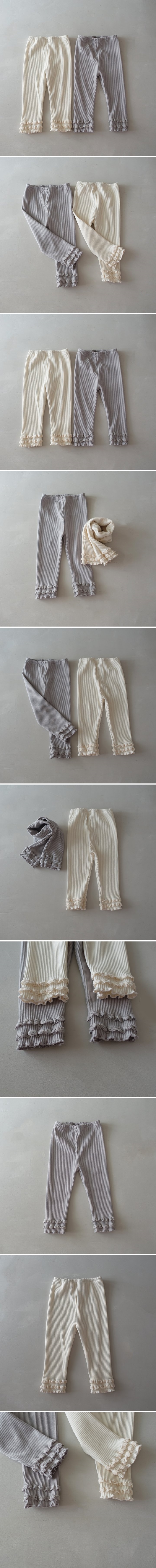 Jm Snail - Korean Children Fashion - #kidsshorts - Montshell Rib Lace Leggings