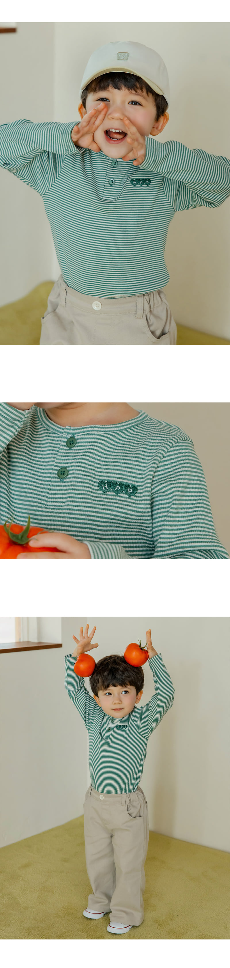Kids Clara - Korean Baby Fashion - #babyboutique - Basil Tee - 4