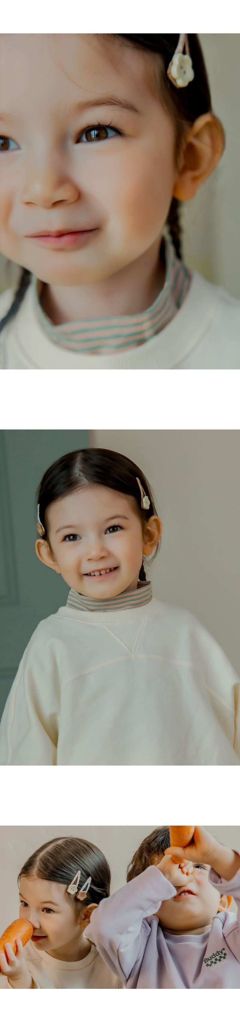 Kids Clara - Korean Baby Fashion - #babyclothing - Flossy Snap Hairpin Set (set of 5) - 3