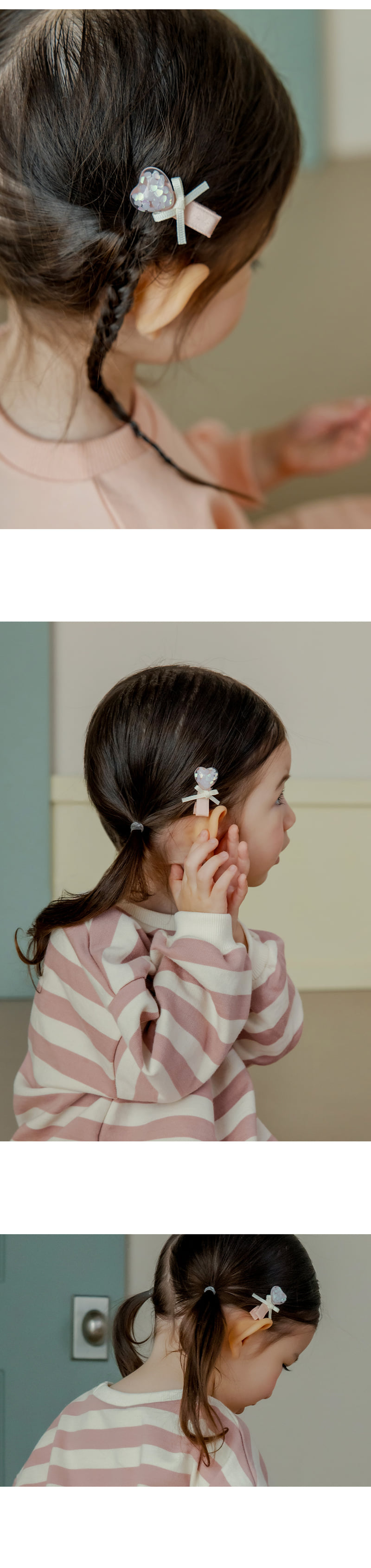 Kids Clara - Korean Baby Fashion - #babyclothing - Lacey Hairpin Set (set of 5) - 2