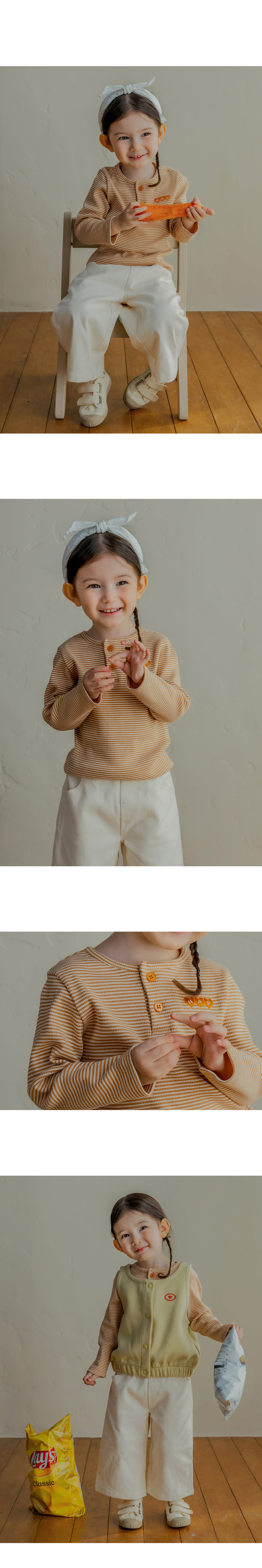 Kids Clara - Korean Baby Fashion - #babyfashion - Basil Tee - 6