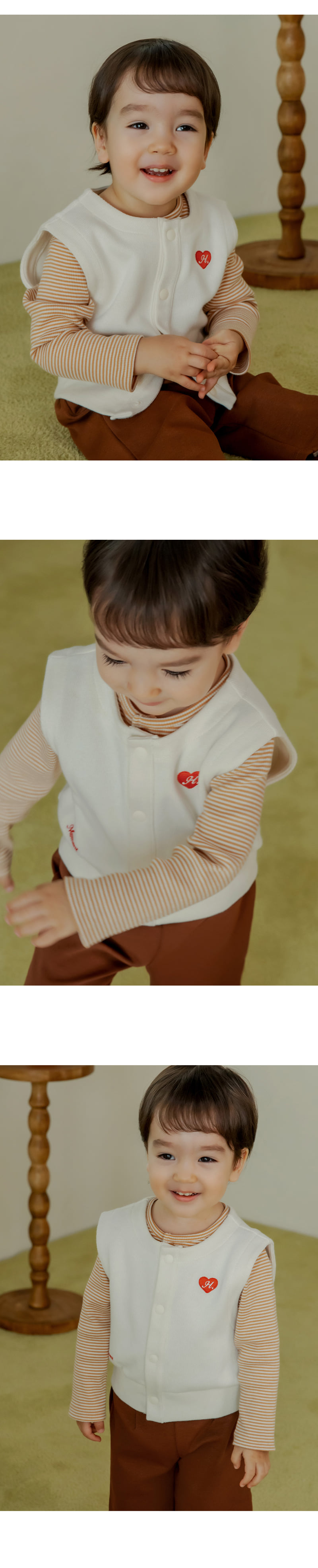 Kids Clara - Korean Baby Fashion - #babyfashion - Clay Vest - 2