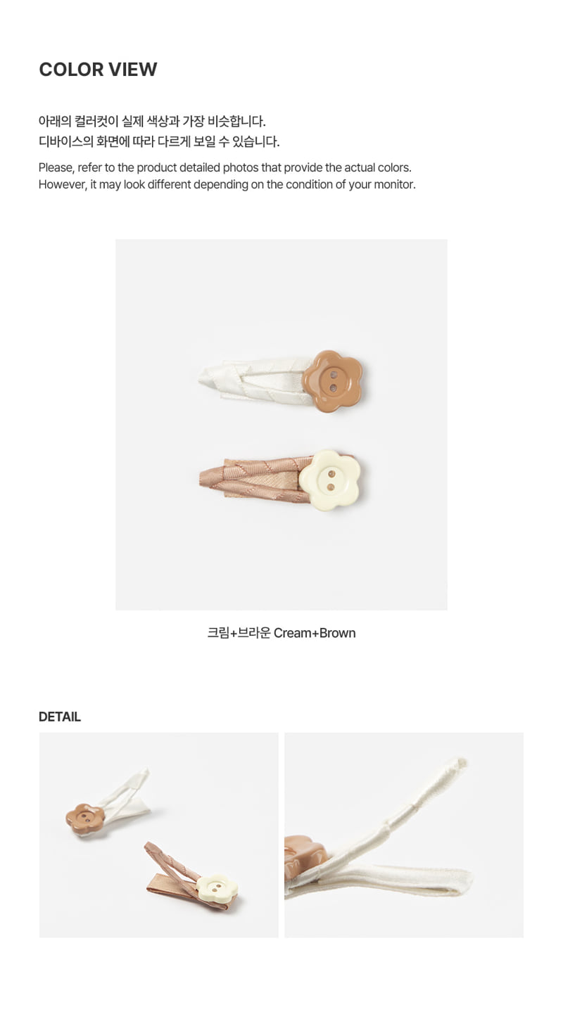 Kids Clara - Korean Baby Fashion - #babyfever - Flossy Snap Hairpin Set (set of 5) - 5
