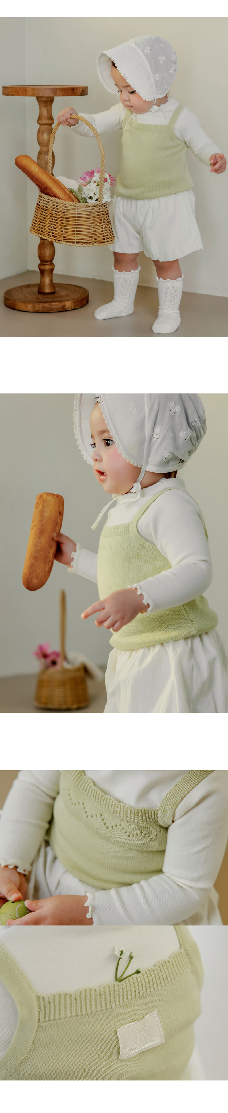 Kids Clara - Korean Baby Fashion - #babyfever - Fleur Knit Baby Bustier - 2