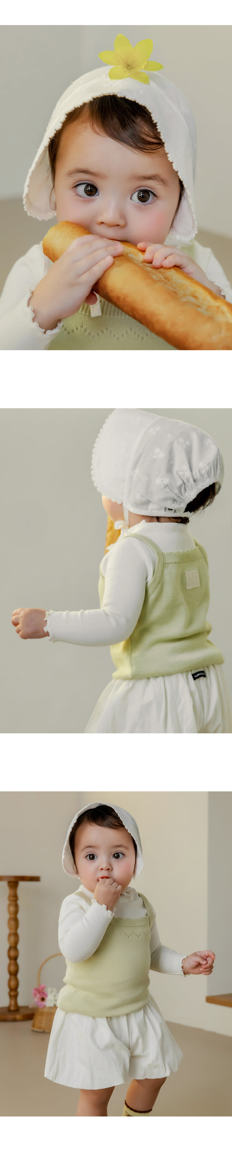 Kids Clara - Korean Baby Fashion - #babygirlfashion - Fleur Knit Baby Bustier - 3