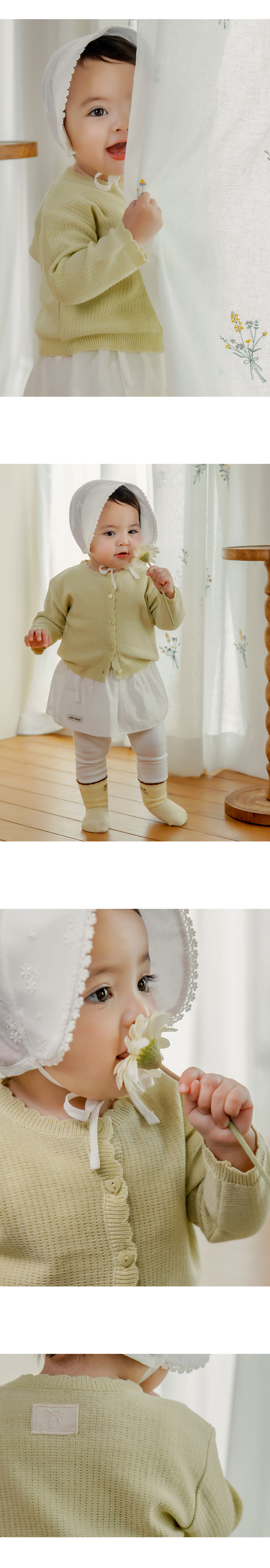 Kids Clara - Korean Baby Fashion - #babygirlfashion - Fleur Knit Baby Cardigan - 2