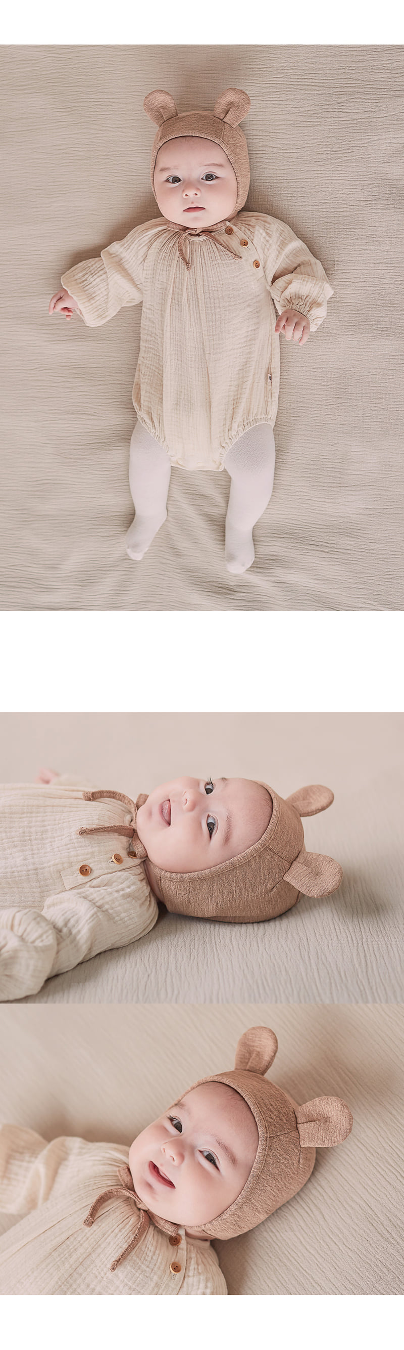Kids Clara - Korean Baby Fashion - #babyoninstagram - Bebe Bear Baby Bonnet - 7