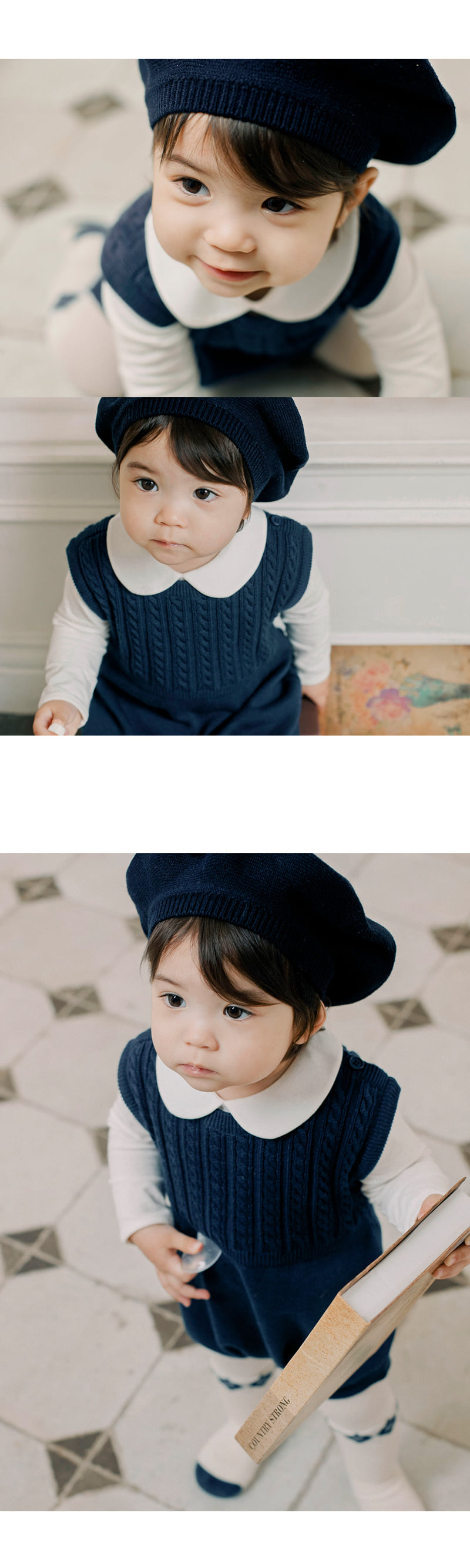 Kids Clara - Korean Baby Fashion - #babylifestyle - Karen Round Collar Baby Tee - 4