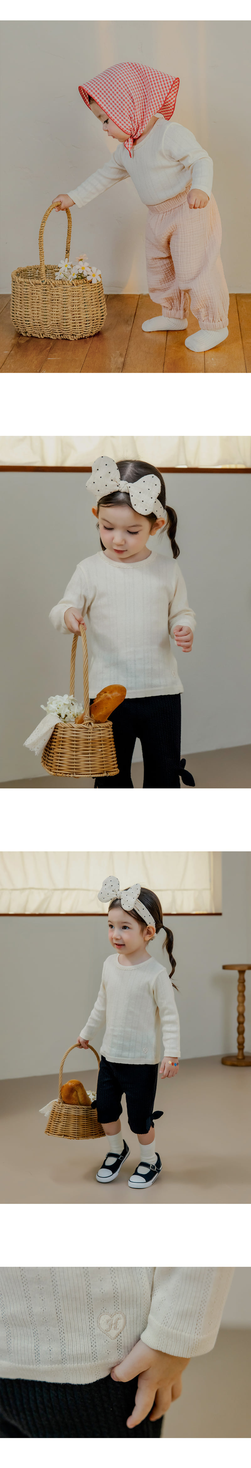 Kids Clara - Korean Baby Fashion - #babyoninstagram - Swell Eyelet Tee - 7