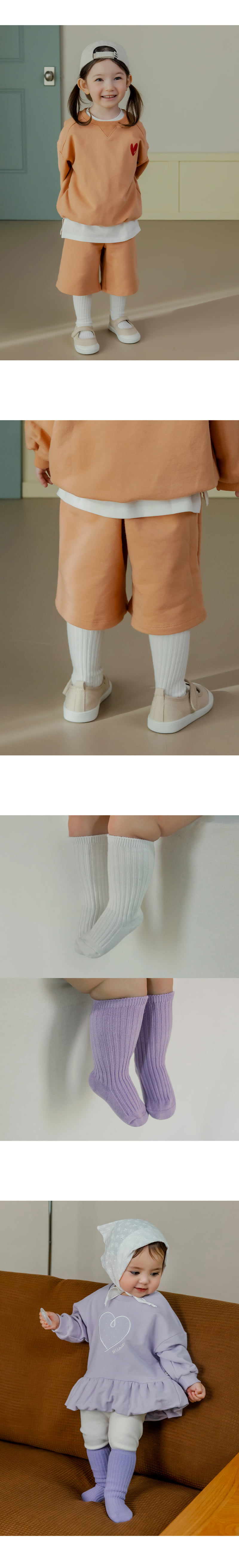 Kids Clara - Korean Baby Fashion - #babyootd - Totori Ribbed Knee Socks (set of 5) - 3
