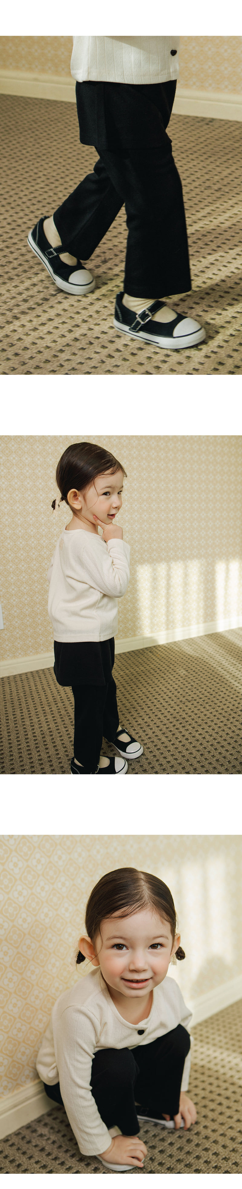 Kids Clara - Korean Baby Fashion - #babyootd - Lizzy Wrap Skirt Bootcut Pants - 3