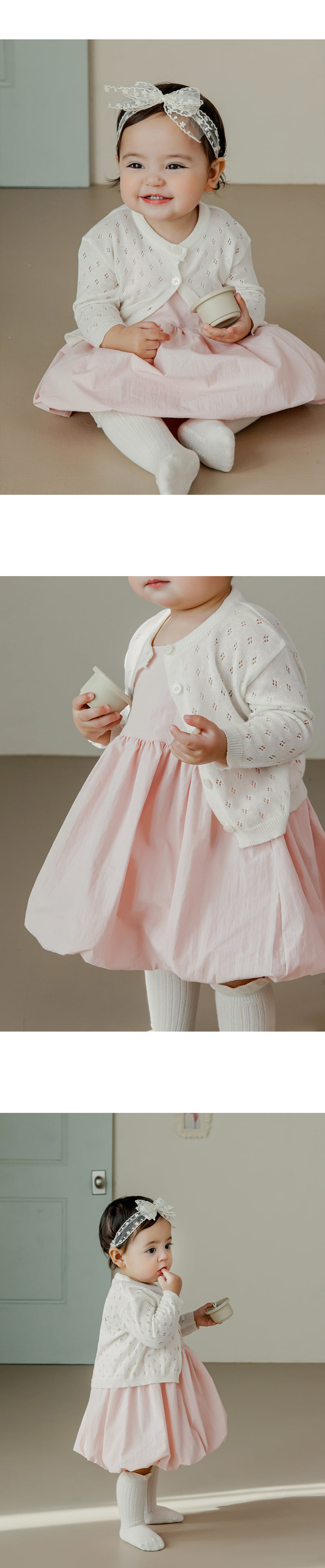 Kids Clara - Korean Baby Fashion - #babyoutfit - Haze Balloon Baby One-piece - 5