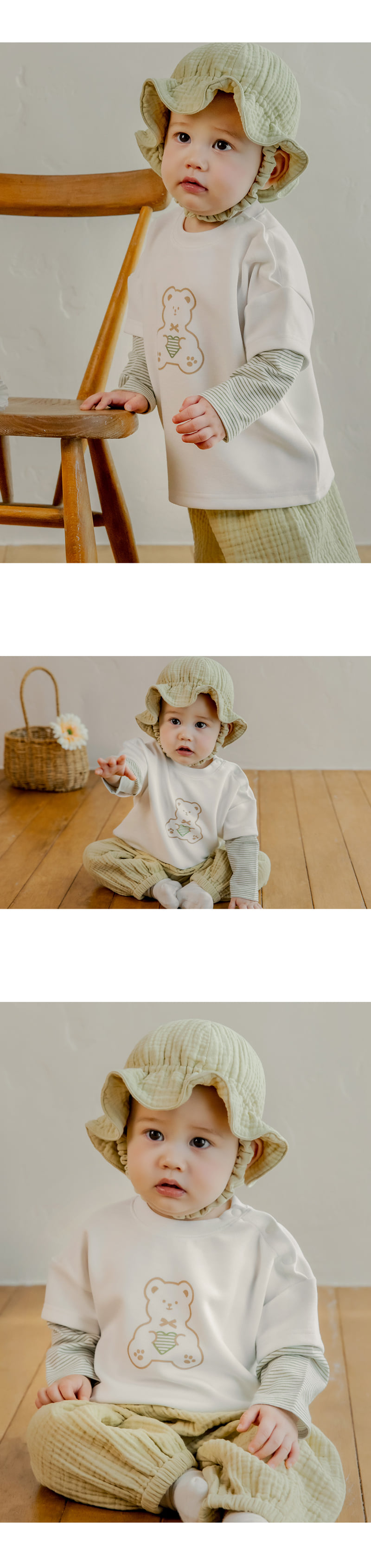 Kids Clara - Korean Baby Fashion - #babywear - Popo Bear Baby Tee - 3
