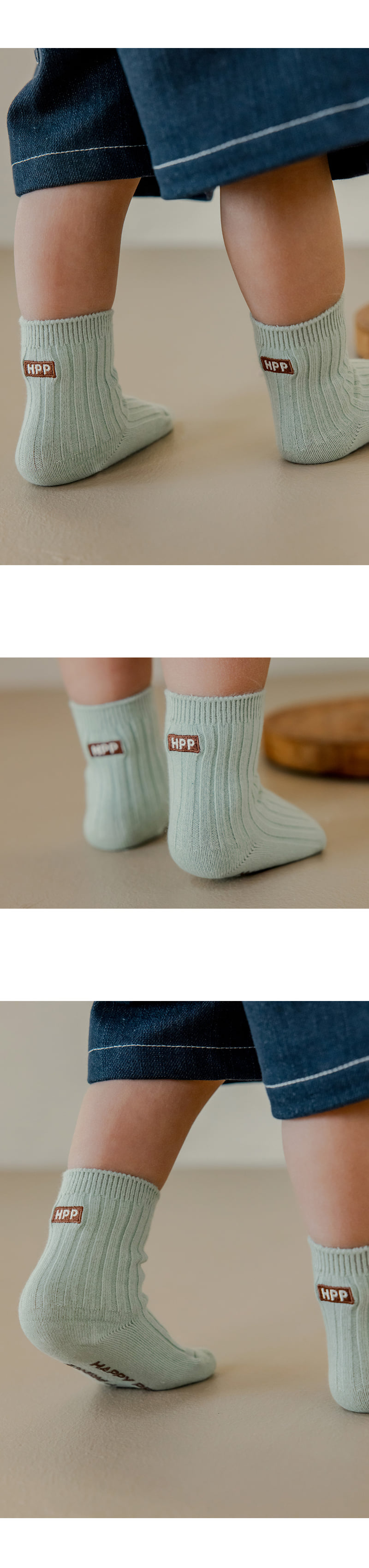 Kids Clara - Korean Baby Fashion - #babyoutfit - Minty Socks (set of 5) - 4