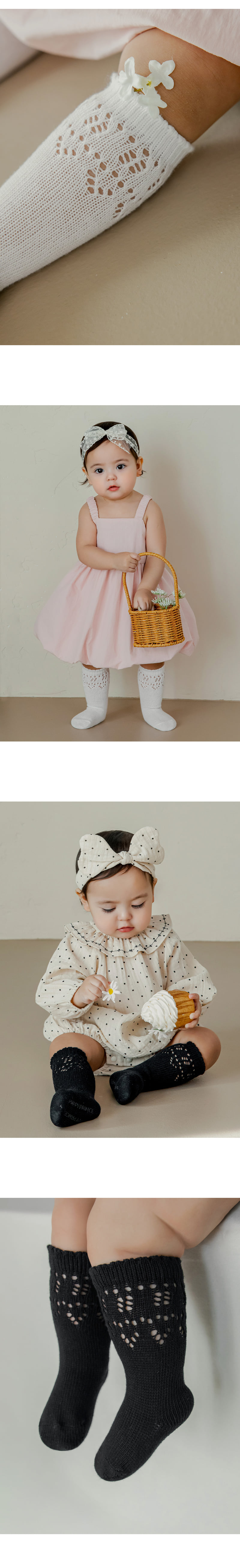 Kids Clara - Korean Baby Fashion - #onlinebabyboutique - Mellow Baby Knee Socks (set of 5) - 3