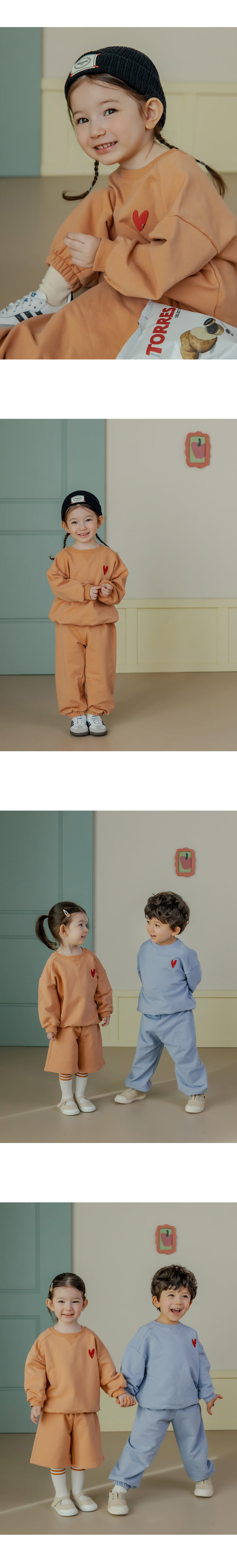 Kids Clara - Korean Baby Fashion - #onlinebabyshop - Tapi Three-Piece Set Clay Orange - 3