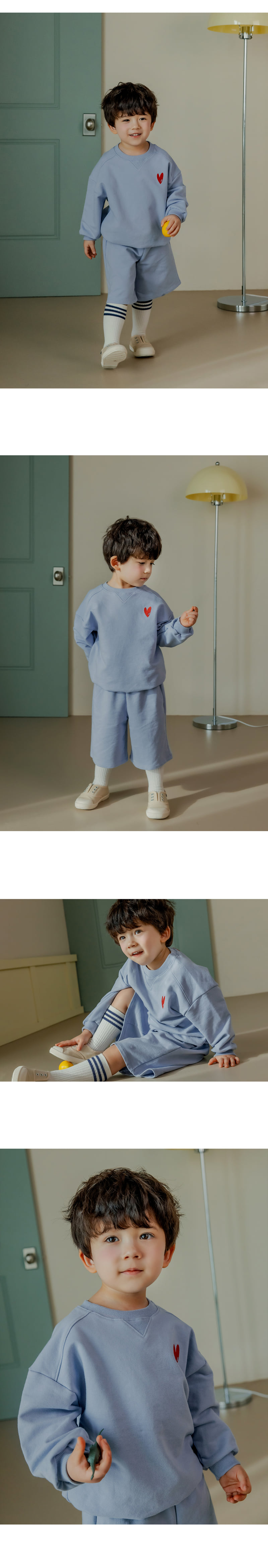 Kids Clara - Korean Baby Fashion - #onlinebabyshop - Tapi Three-Piece Set Blue - 2