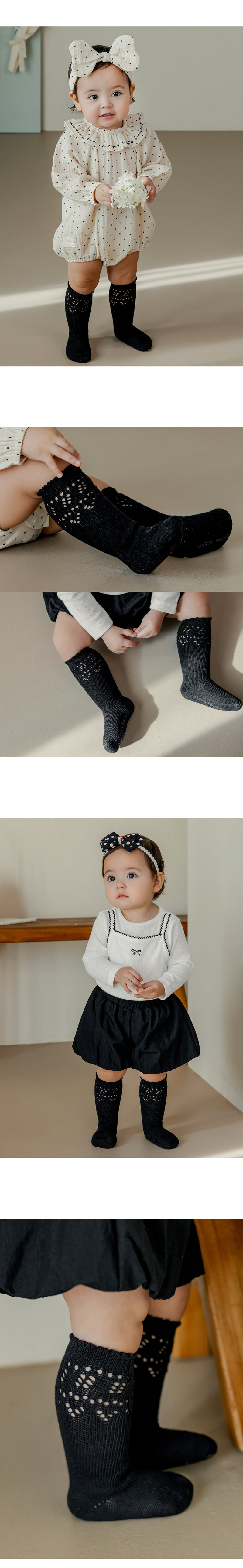 Kids Clara - Korean Baby Fashion - #onlinebabyboutique - Mellow Baby Knee Socks (set of 5) - 4