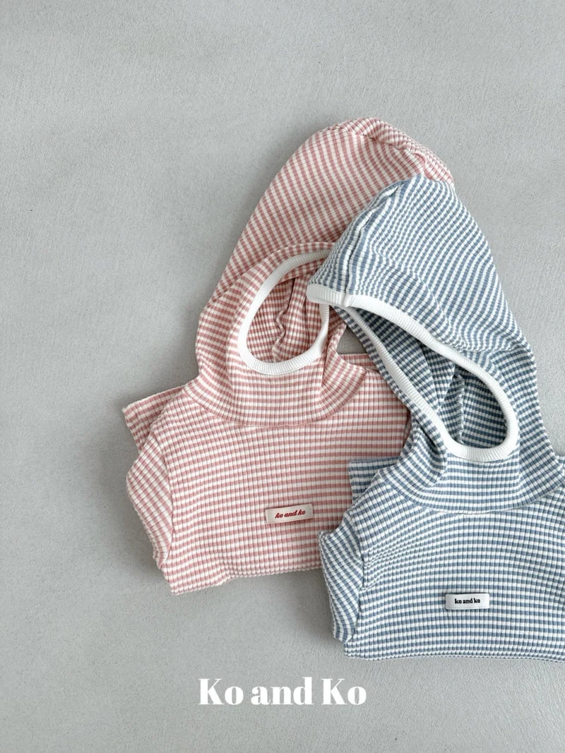 Ko And Ko - Korean Baby Fashion - #babyboutique - Ribbed Stripe Hoodie - 2