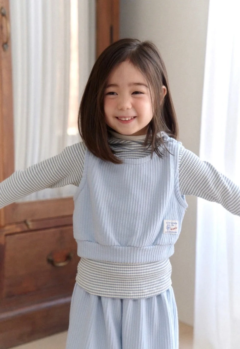 Ko And Ko - Korean Baby Fashion - #babyboutiqueclothing - Ribbed Stripe Hoodie - 3