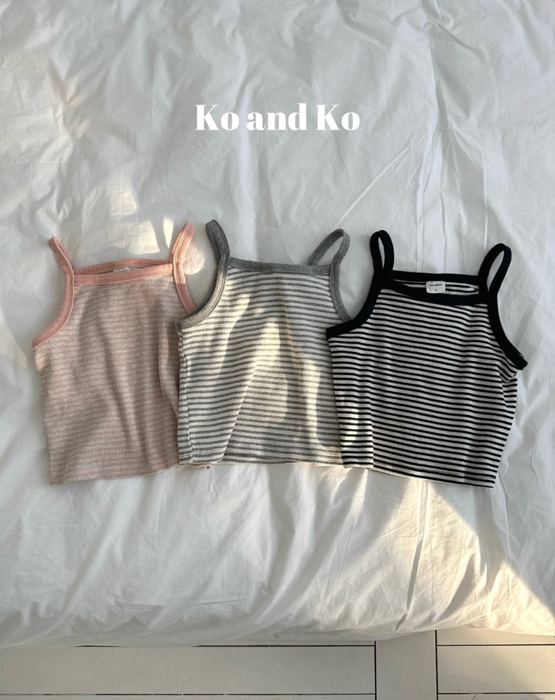 Ko And Ko - Korean Baby Fashion - #babyboutiqueclothing - Stripe Sleeveless Top