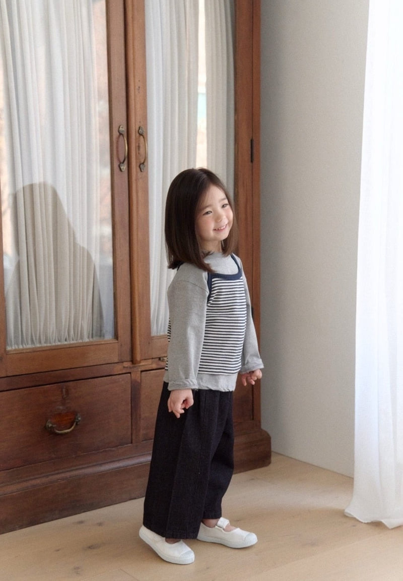 Ko And Ko - Korean Baby Fashion - #babyboutiqueclothing - Denim Wide Pants - 11