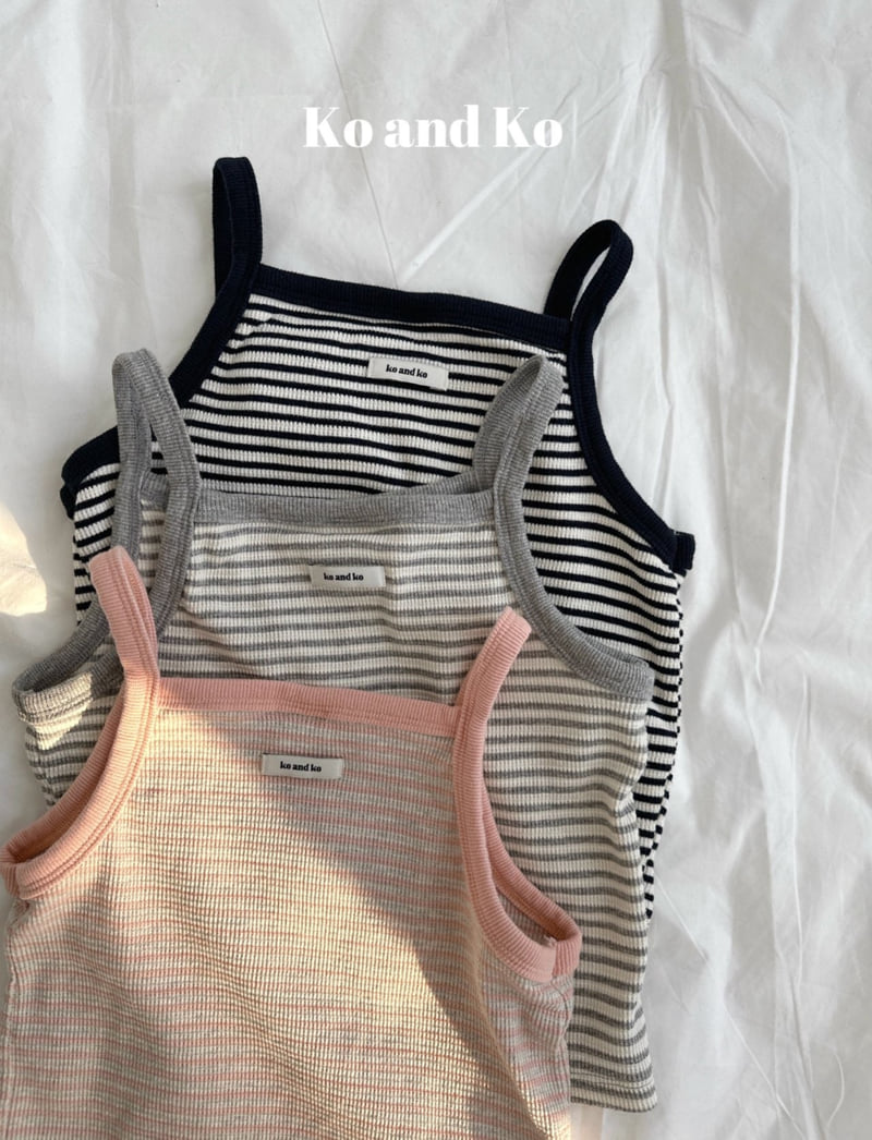 Ko And Ko - Korean Baby Fashion - #babyclothing - Stripe Sleeveless Top - 2
