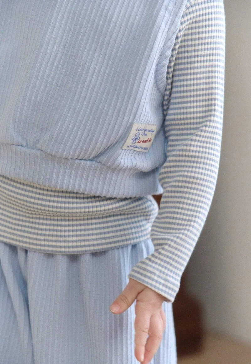 Ko And Ko - Korean Baby Fashion - #babyfashion - Ribbed Stripe Hoodie - 5