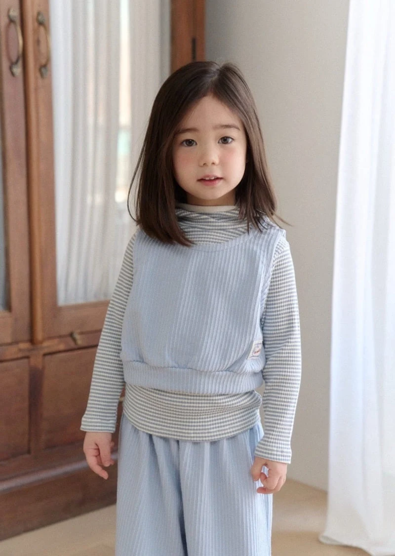 Ko And Ko - Korean Baby Fashion - #babyfever - Ribbed Stripe Hoodie - 6